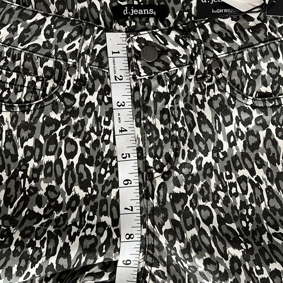 High Waist Animal Print Jeans - Picture 8 of 11
